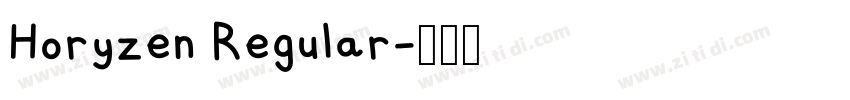 Horyzen Regular字体转换